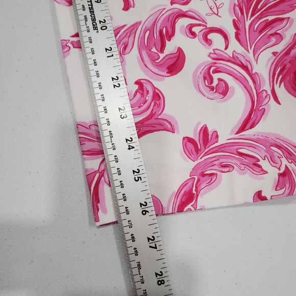 L'Agence Pants Womens 8 Pink White Baroque Print Cropped Trouser Dressy - Picture 5 of 9